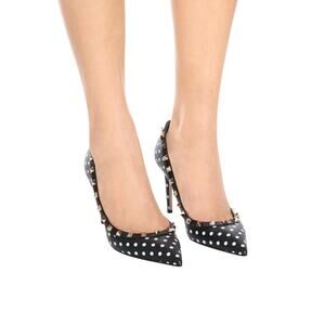 Valentino Rockstud Heels Black with White Polka Dots Size 38